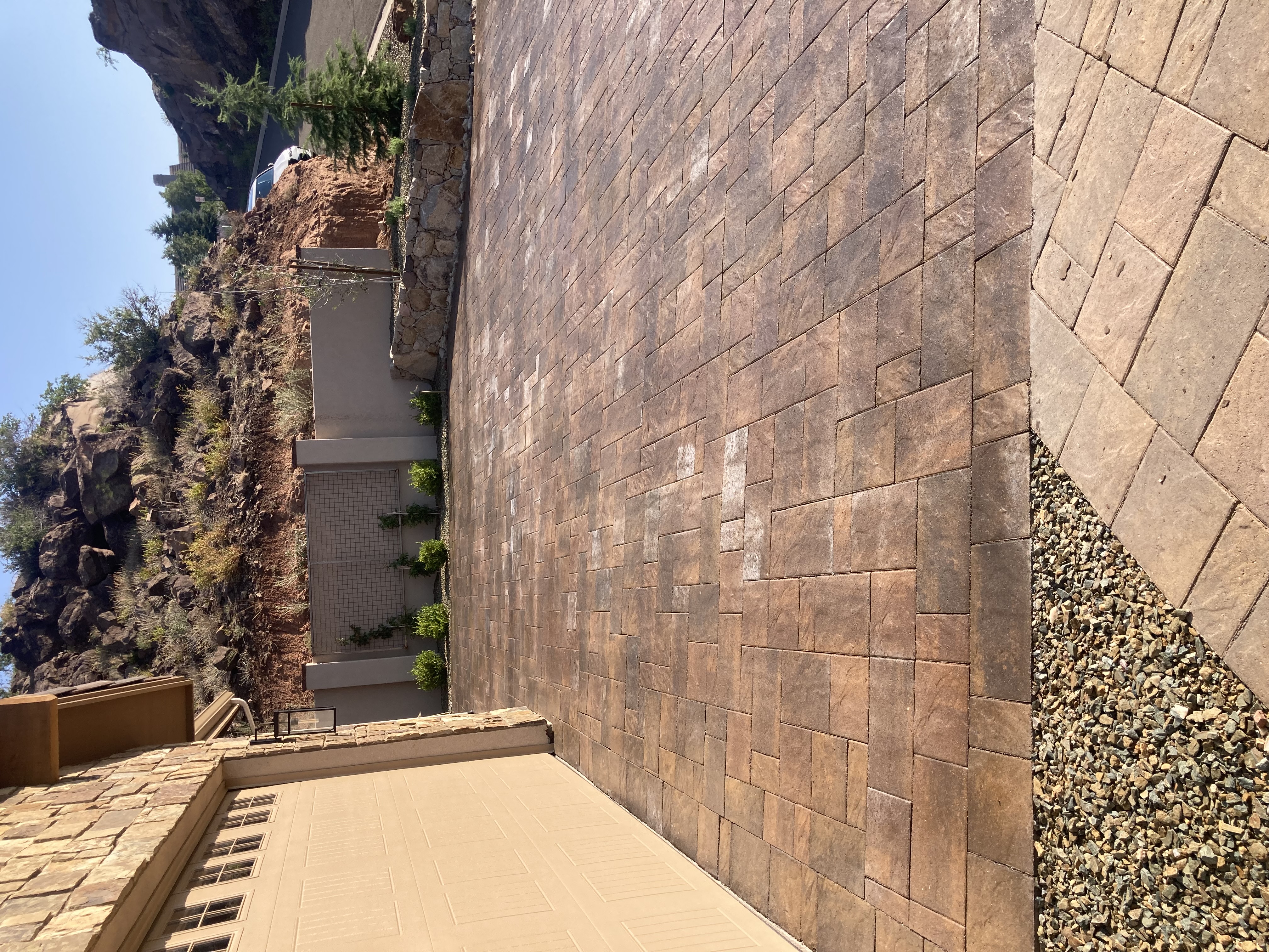 Precision Powerwash Services performing 1800 sq. foot paver strip and pressure wash to prepare for paver sealing in Prescott, Arizona Thumbnail